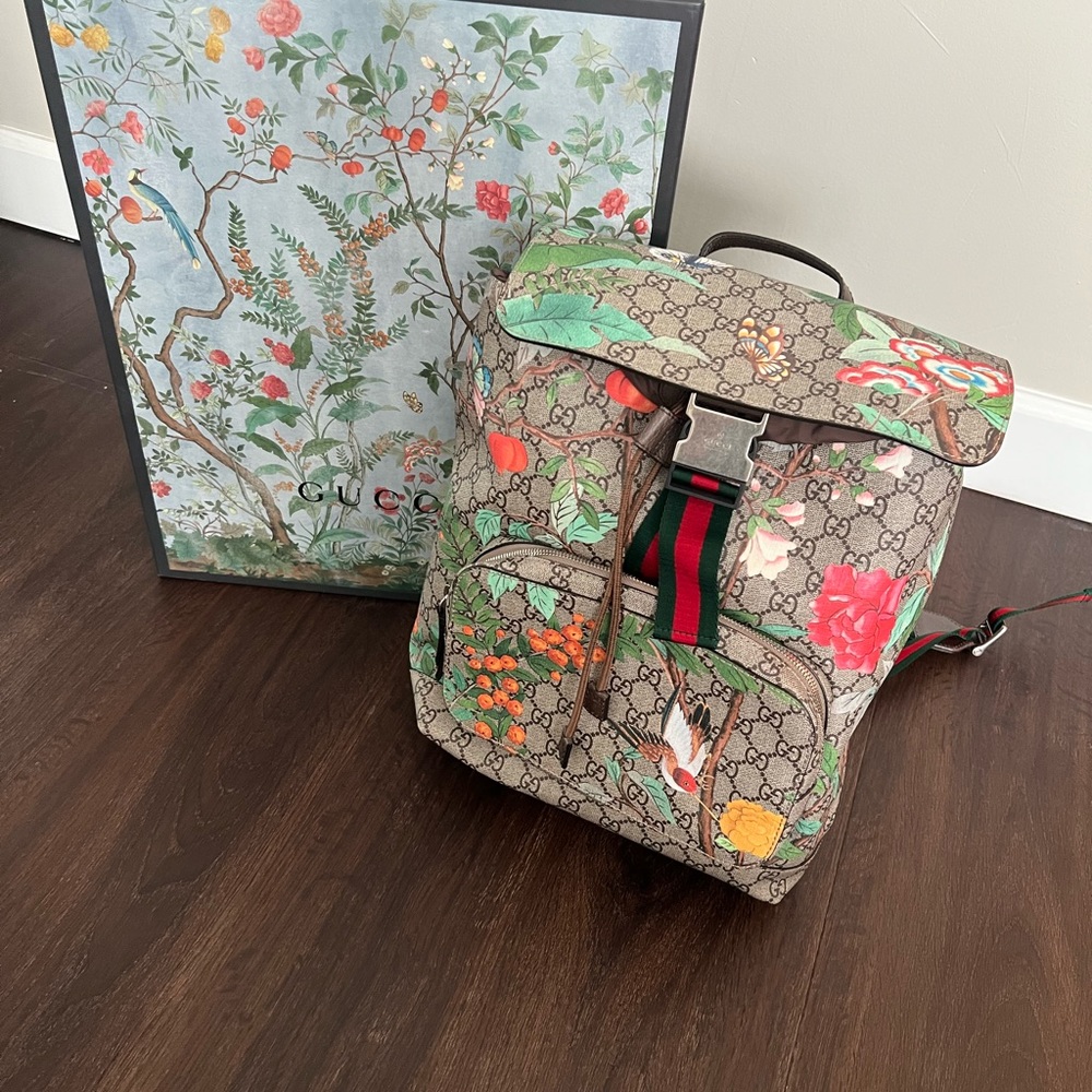 Gucci Flower/Bird Print BackPack